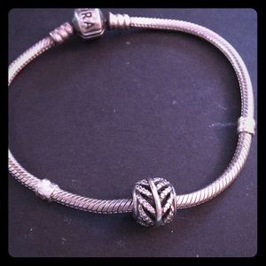 Authentic Pandora feather charm